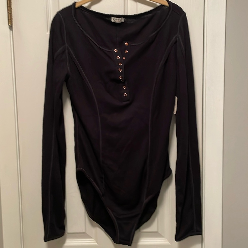 Newer tags, ladies, Free People, bodysuit and size large